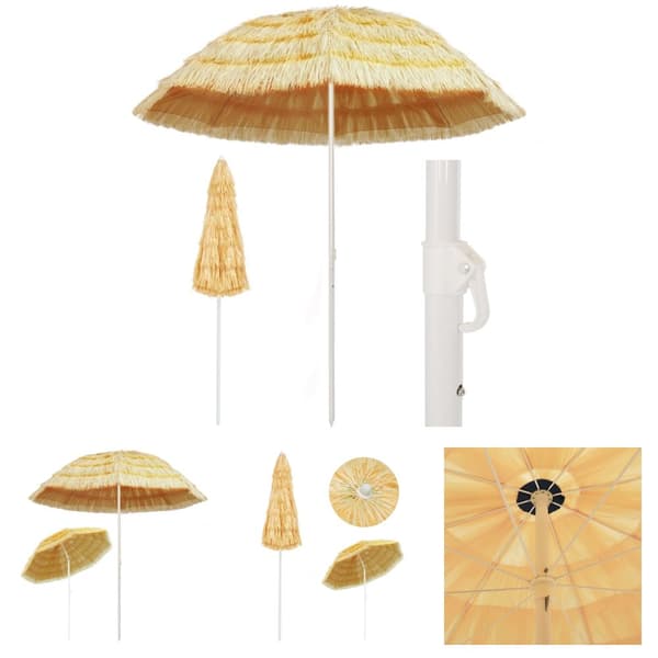 The Living Store Rantavarjo luonnollinen 240 cm Havaijityyli -  Päivän- & aurinkovarjot