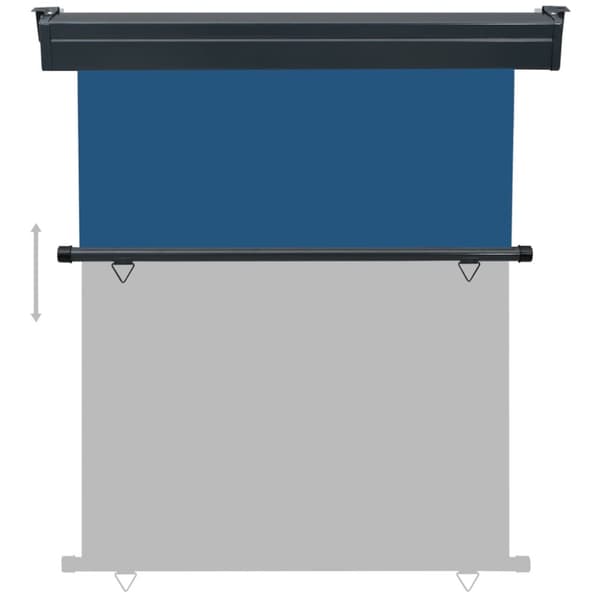 The Living Store sidemarkise til altan 140x250 cm blå -  Parasoller og solskærme