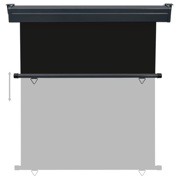 The Living Store sidemarkise til altan 160x250 cm sort -  Parasoller og solskærme