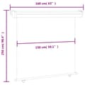 Miniatyrbillede 11 af 11: The Living Store sidemarkise til altan 160x250 cm sort -  Parasoller og solskærme