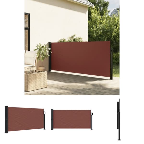 The Living Store Indragbar sidomarkis brun 100x300 cm -  Parasoll & solskydd
