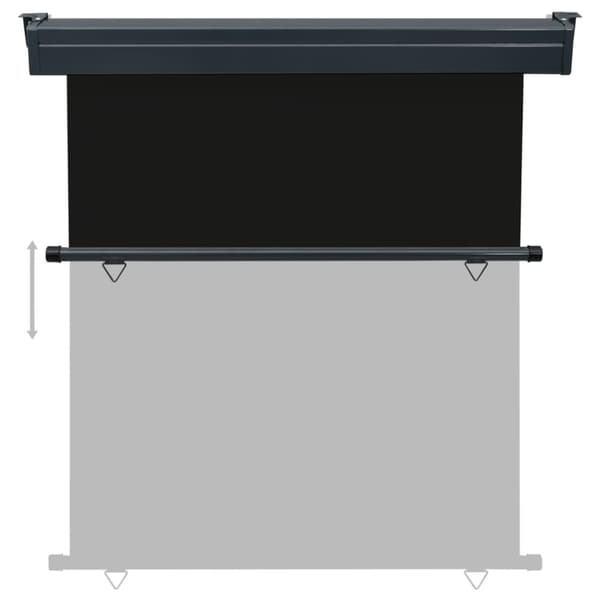 The Living Store Balkongmarkis 170x250 cm svart -  Parasoll & solskydd
