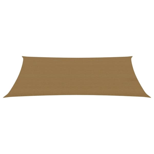 The Living Store solsejl 160 g/m² 4x7 m HDPE gråbrun - Parasoller og solskærme