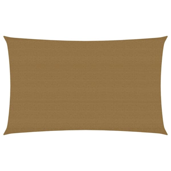 The Living Store solsejl 160 g/m² 4x7 m HDPE gråbrun -  Parasoller og solskærme