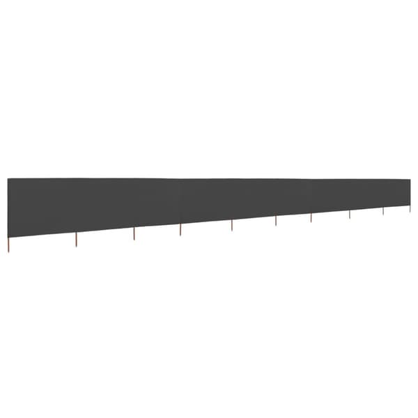 The Living Store Vindskydd 9 paneler tyg 1200x160 cm antracit -  Parasoll & solskydd