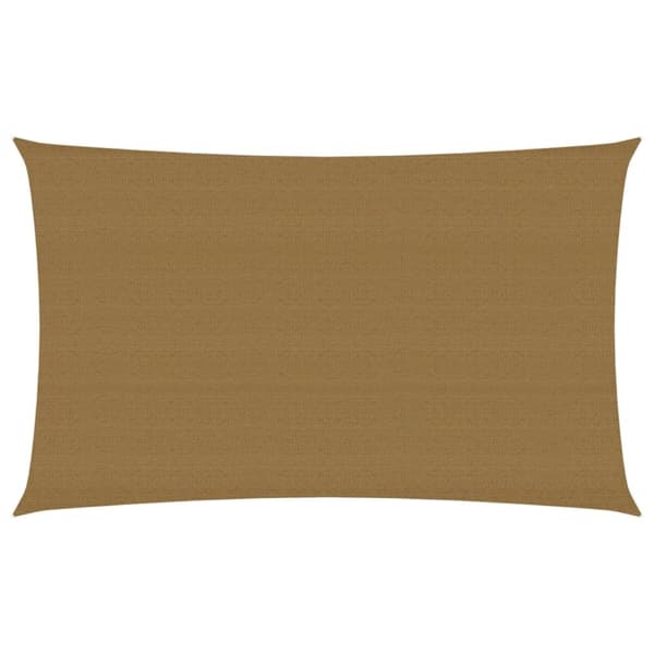 The Living Store solsejl 160 g/m² 3x6 m HDPE gråbrun - Parasoller og solskærme