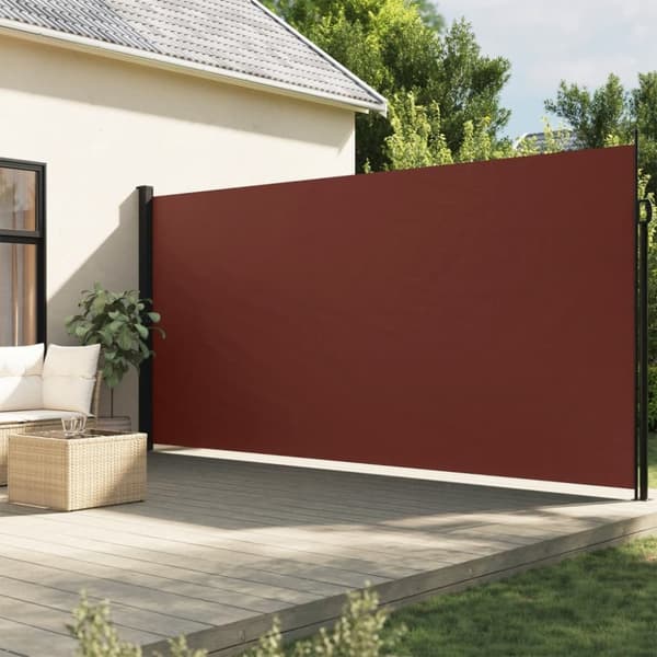 The Living Store Sisäänvedettävä sivumarkiisi ruskea 200x500 cm -  Päivän- & aurinkovarjot