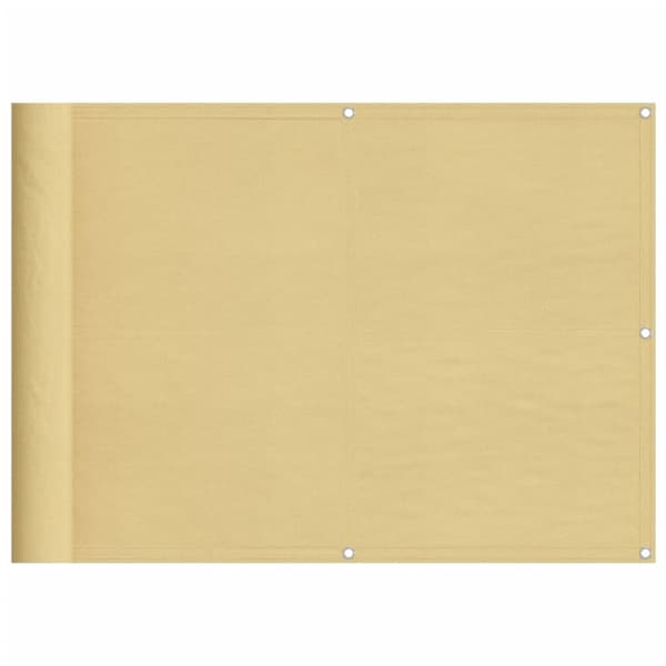 The Living Store Balkongskärm sand 75x300 cm 100% polyester oxford - Parasoll & solskydd