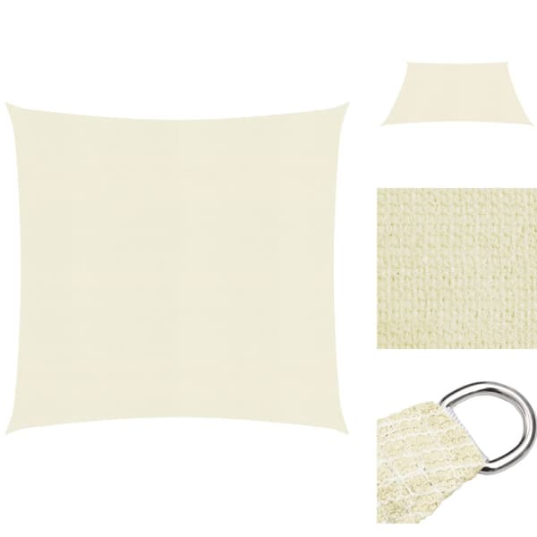 Parasoll & solskydd - Living Solsegel 160 g/m² gräddvit 7x7 m HDPE