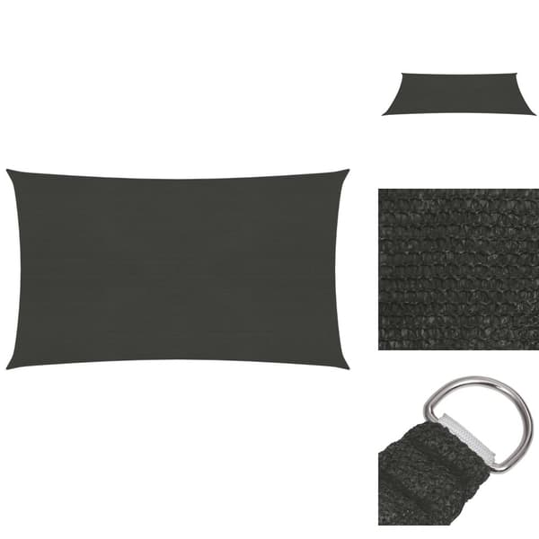 Parasoll & solskydd - Living Solsegel 160 g/m² antracit 5x7 m HDPE