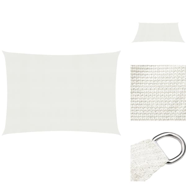 Parasoller og solskærme - Living solsejl 160 g/m² 3,5x4,5 m HDPE hvid