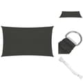 Miniatyrbild 1 av 7: Parasoll & solskydd - Living Solsegel 160 g/m² antracit 3,5x5 m HDPE