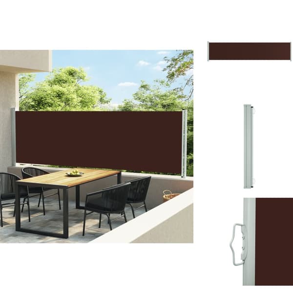 Parasoll & solskydd - Living Infällbar sidomarkis 140x600 cm brun