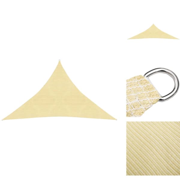 Parasoller og solskærme - Living solsejl 3,5x3,5x4,9 m 160 g/m² HDPE beige