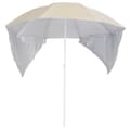 Miniatyrbillede 3 af 10: Parasoller og solskærme - Living strandparasol med sidevægge 215 cm sandfarvet
