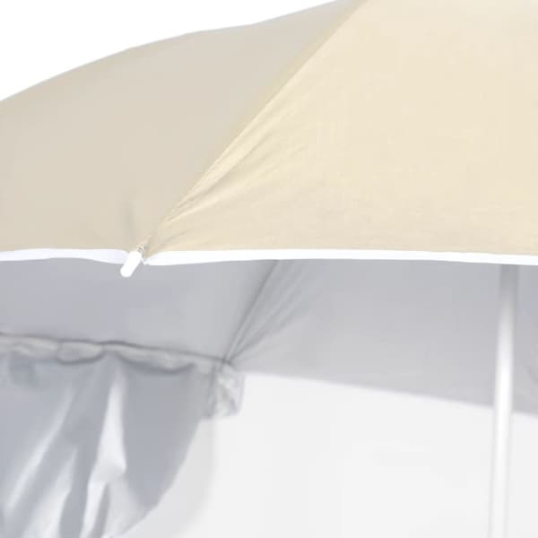 Parasoller og solskærme - Living strandparasol med sidevægge 215 cm sandfarvet