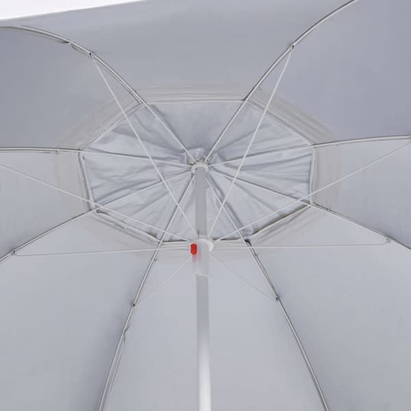 Parasoller og solskærme - Living strandparasol med sidevægge 215 cm sandfarvet