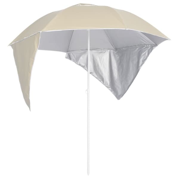 Parasoller og solskærme - Living strandparasol med sidevægge 215 cm sandfarvet