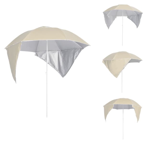 Parasoller og solskærme - Living strandparasol med sidevægge 215 cm sandfarvet