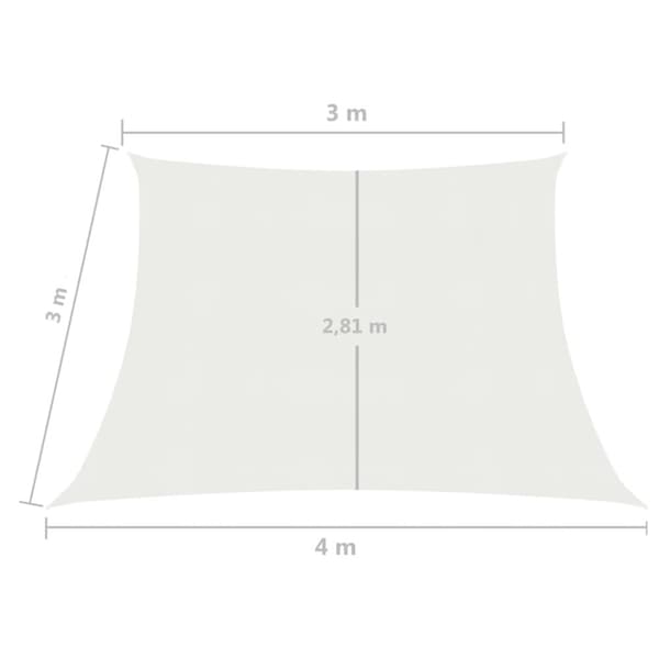 Parasoll & solskydd - Living Solsegel 160 g/m² vit 3/4x3 m HDPE