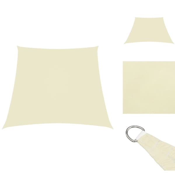 Parasoll & solskydd - Living Solsegel oxfordtyg trapets 3/5x4 m gräddvit