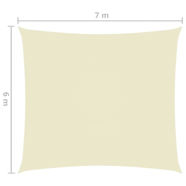 Päivän- & aurinkovarjot - Living Aurinkopurje Oxford-kangas suorakaide 6x7 m kerma