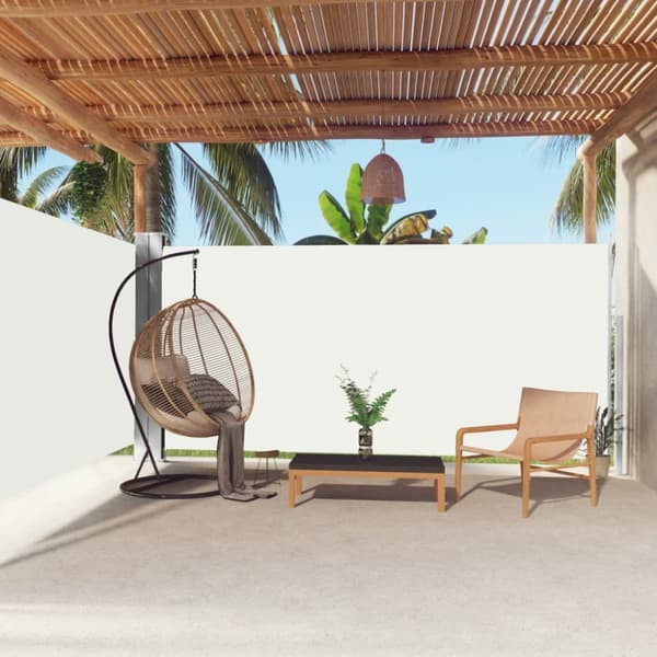 Parasoll & solskydd - Living Infällbar sidomarkis 180x600 cm gräddvit