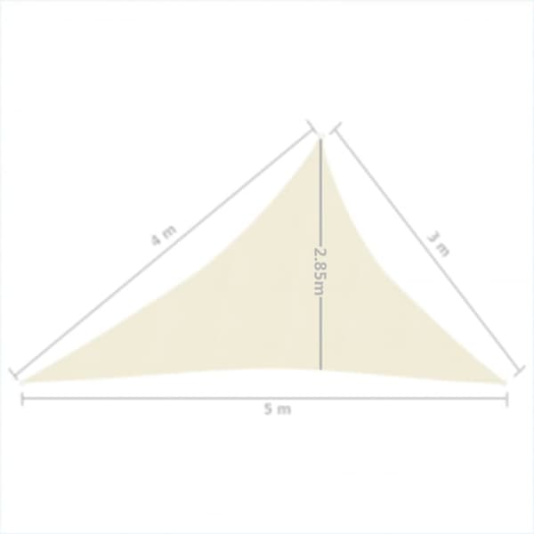 Parasoll & solskydd - Living Solsegel 160 g/m² gräddvit 3x4x5 m HDPE