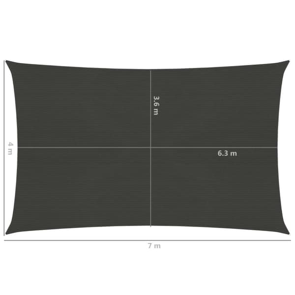 Parasoll & solskydd - Living Solsegel 160 g/m² antracit 4x7 m HDPE