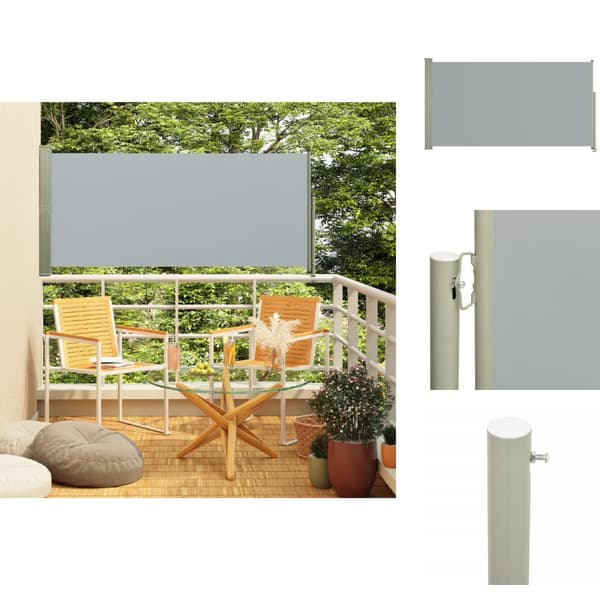 Parasoll & solskydd - Living Infällbar sidomarkis 160x300 cm grå