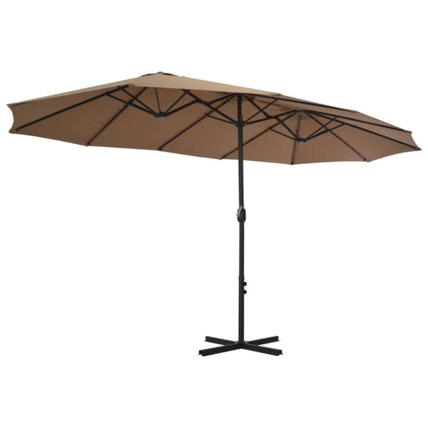 Parasoll & solskydd - Living Trädgårdsparasoll med aluminiumstång 460x270 cm taupe