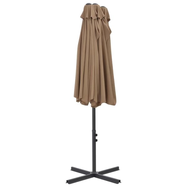 Parasoll & solskydd - Living Trädgårdsparasoll med aluminiumstång 460x270 cm taupe