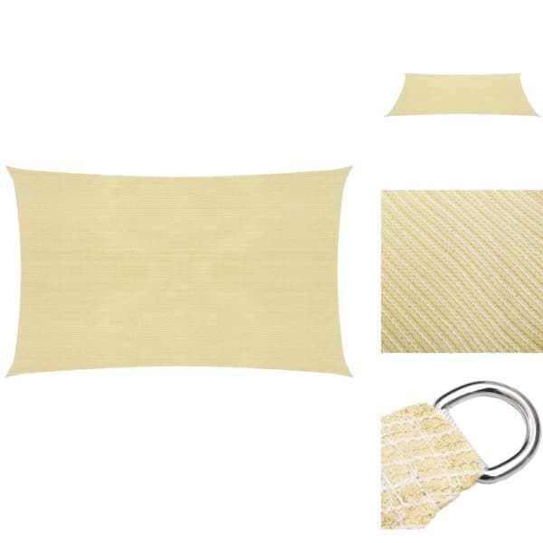 Parasoller og solskærme - Living solsejl 160 g/m² 3x6 m HDPE beige