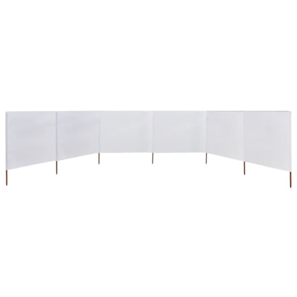 Päivän- & aurinkovarjot - Living Tuulensuojakangas 6 paneelilla 800x120 cm hiekanvalkoinen