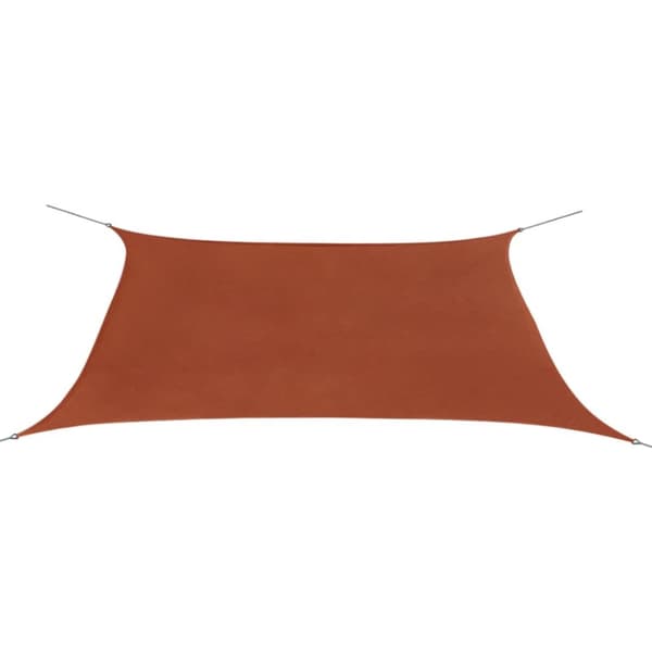 Parasoller og solskærme - Living solsejl Oxfordstof rektangulær 2 x 4 m terracotta