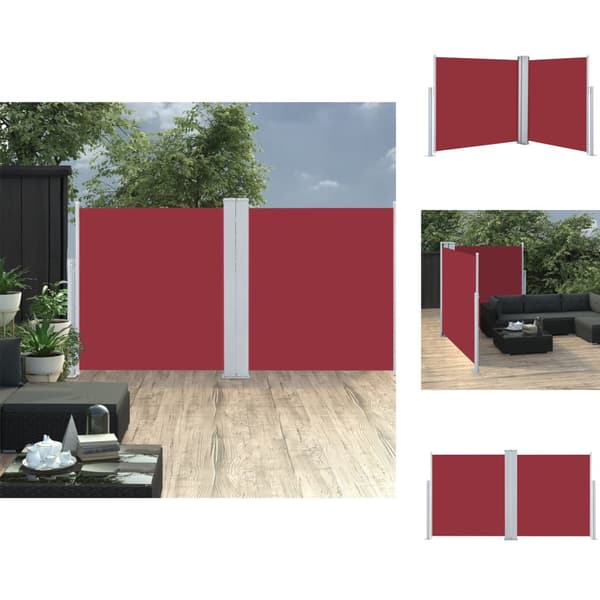 Parasoll & solskydd - Living Infällbar sidomarkis röd 120x600 cm