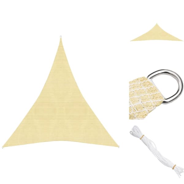 Parasoller og solskærme - Living solsejl 5x6x6 m 160 g/m² HDPE beige