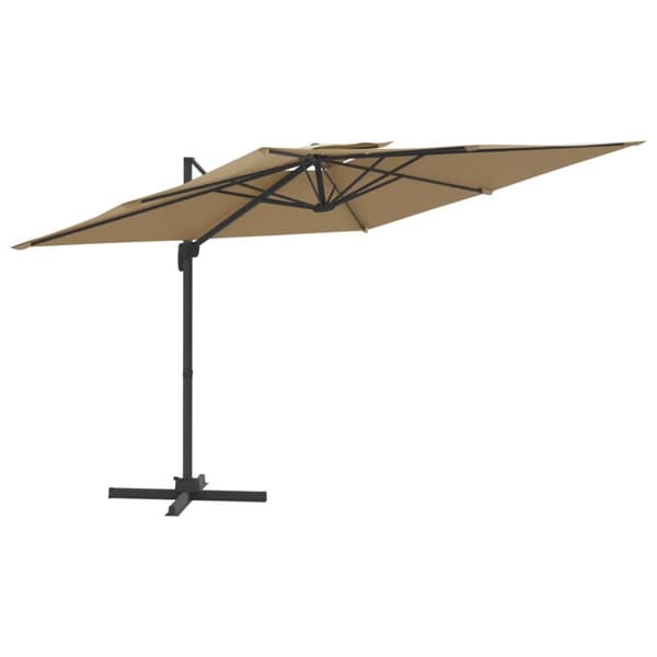 Parasoll & solskydd - Living Frihängande parasoll med ventilation taupe 300x300 cm