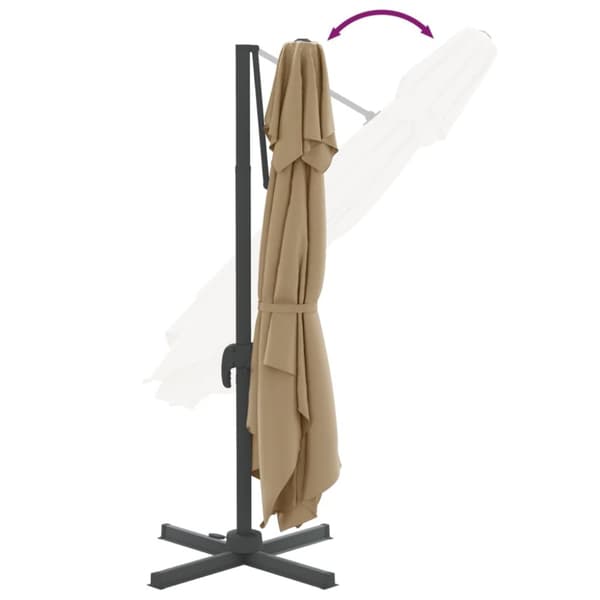 Parasoll & solskydd - Living Frihängande parasoll med ventilation taupe 300x300 cm