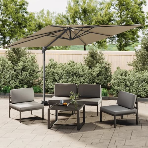 Parasoll & solskydd - Living Frihängande parasoll med ventilation taupe 300x300 cm