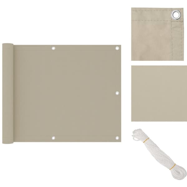 Parasoll & solskydd - Living Balkongskärm beige 75x300 cm oxfordtyg