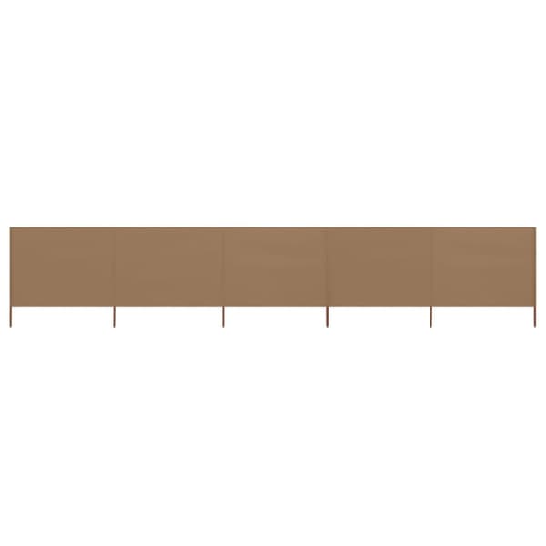 Parasoll & solskydd - Living Vindskydd 5 paneler tyg 600x160 cm taupe