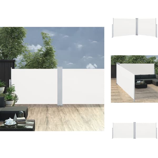 Parasoller og solskærme - Living sammenrullelig sidemarkise 120 x 1000 cm cremefarvet