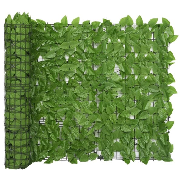 Parasoller og solskærme - Living altanafskærmning 400x100 cm grønne blade