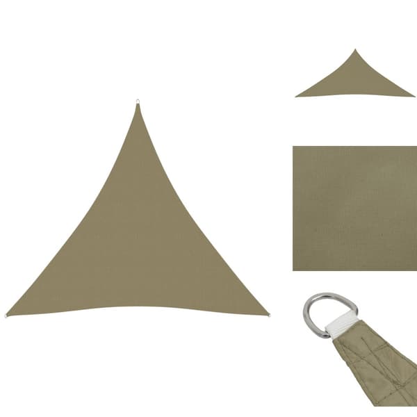 Parasoller og solskærme - Living solsejl 3x3x3 m oxfordstof trekantet beige