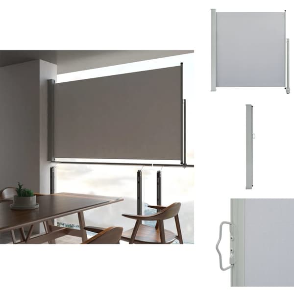 Parasoll & solskydd - Living Infällbar sidomarkis 140 x 300 cm grå