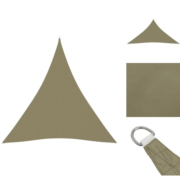 Parasoll & solskydd - Living Solsegel Oxfordtyg trekantigt 4x5x5 m beige