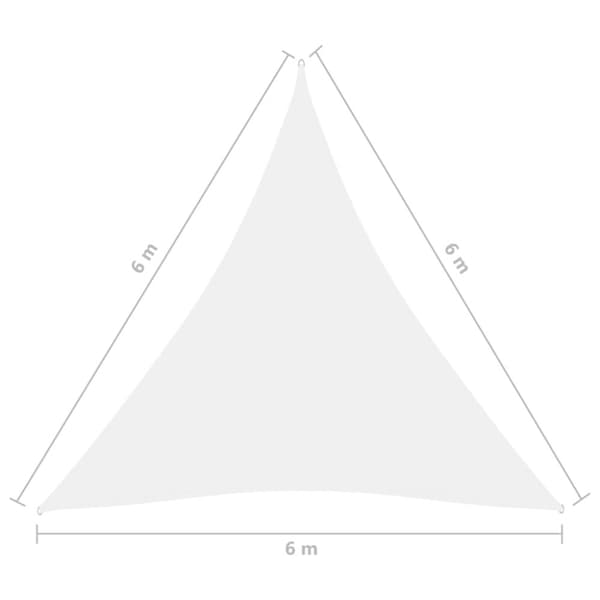 Parasoller og solskærme - Living solsejl 6x6x6 m trekantet oxfordstof hvid