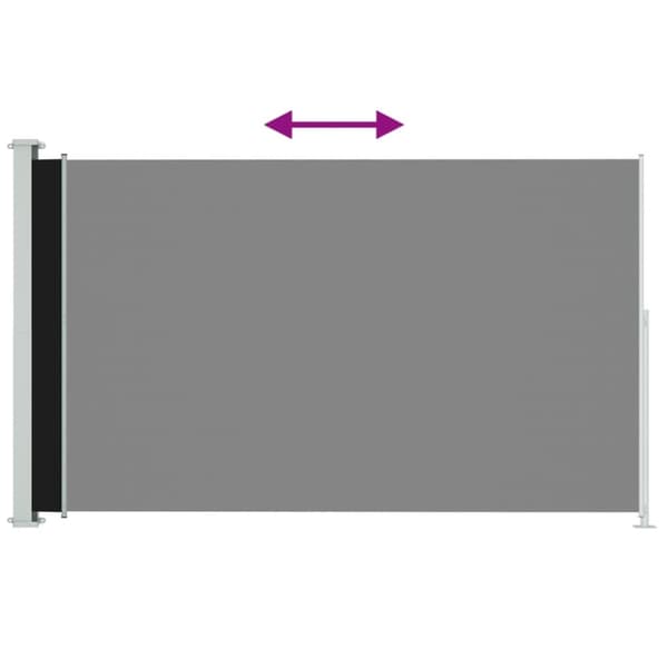 Parasoller og solskærme - Living sammenrullelig sidemarkise til terrassen 200x300 cm sort