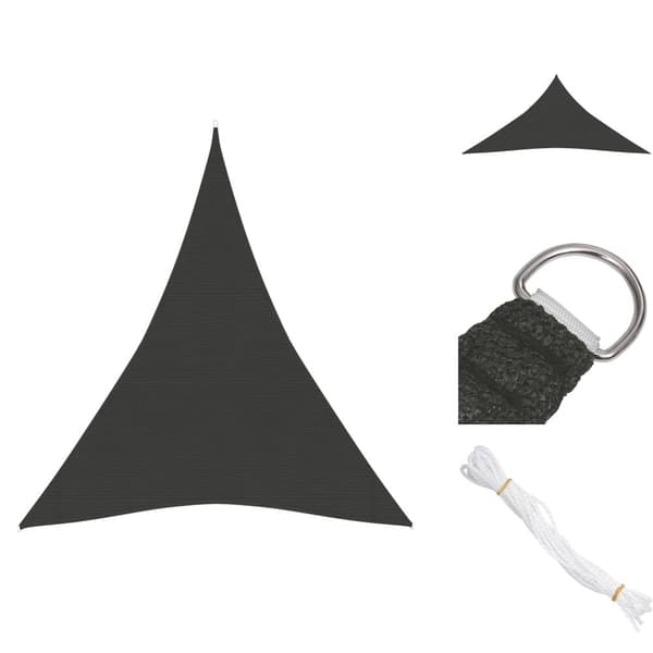 Parasoller og solskærme - Living solsejl 4x5x5 m 160 g/m² HDPE antracitgrå